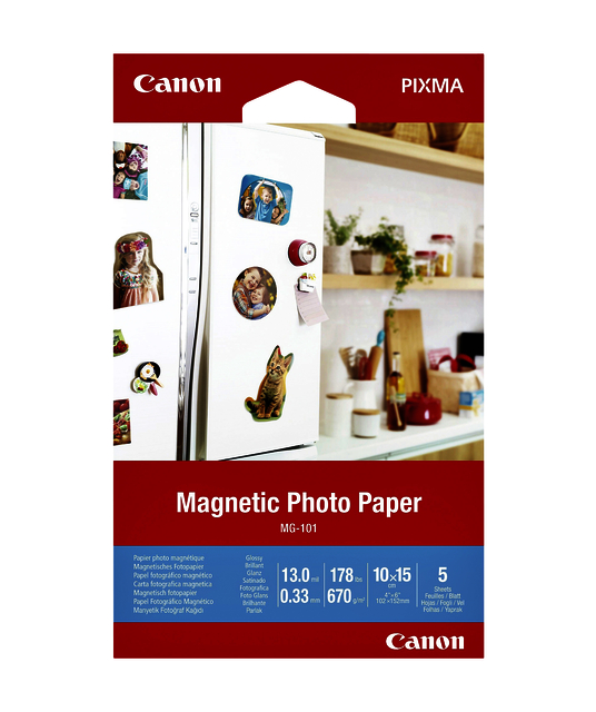 Papier photo Canon MG-101 magnétique 10x15cm 5 feuilles