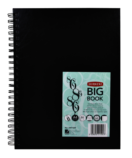 Schetsboek Derwent Big Book A4 harde kaft