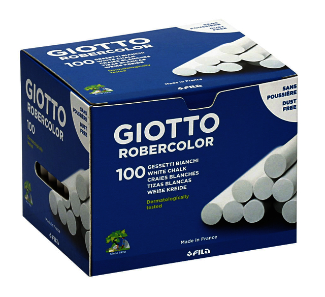 Schoolbordkrijt Giotto wit doos à 100 stuks