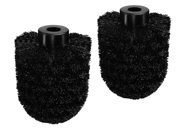 Brosse WC de réserve BlackSatino 332150 noir 2 pièce