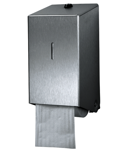 Toiletpapierdispenser Euro Products systeemrol duo zilver 438001