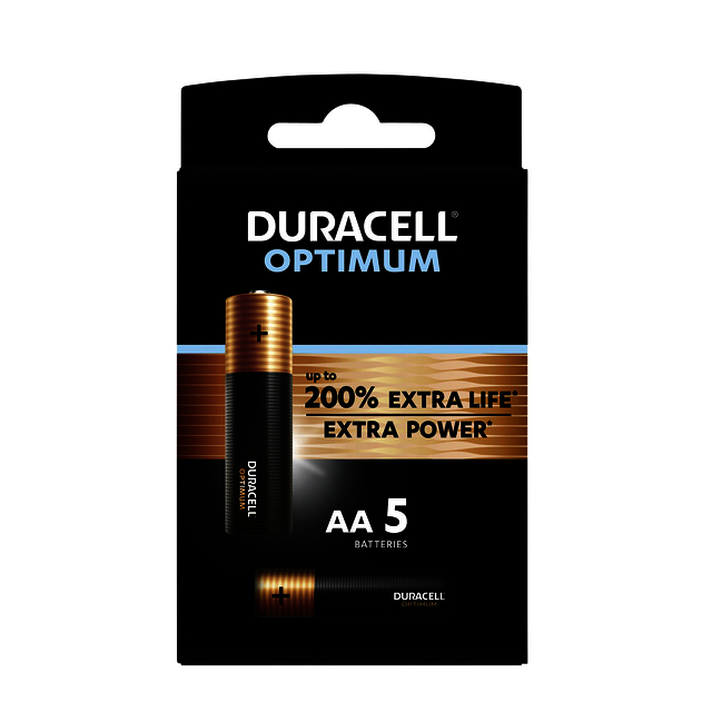 Batterij Duracell Optimum 200% 5xAA