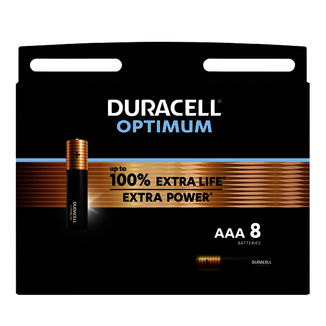 Batterij Duracell Optimum 100% 8xAAA