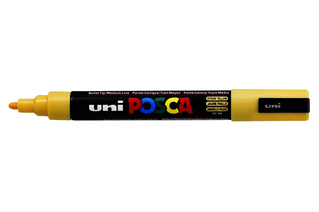 Verfstift Posca PC5M medium strogeel