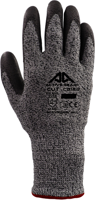 Handschoen ActiveGear snijbestendig grijs 9/L