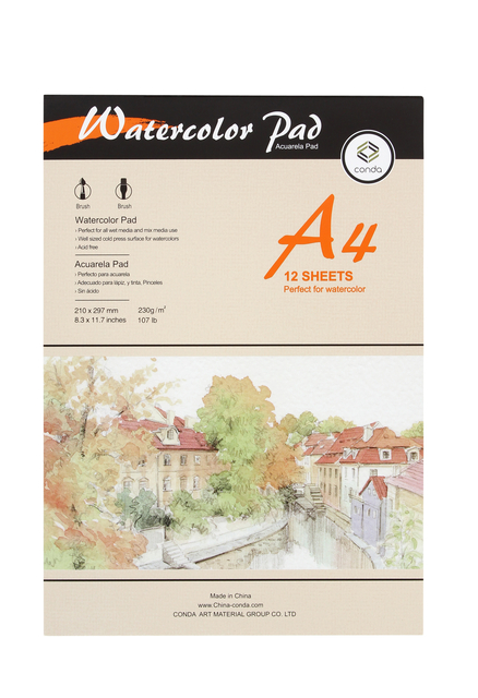 Aquarelblok Conda A4 230 gr