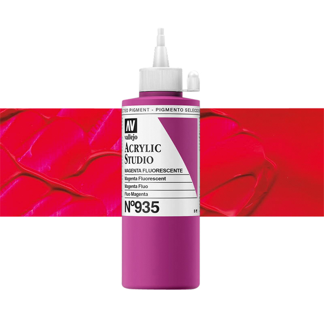 Acrylverf Acrylicos Vallejo Studio 200ml 935 fluor magenta