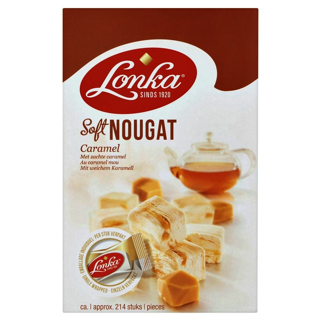 Nougat Lonka caramel doos 214 stuks