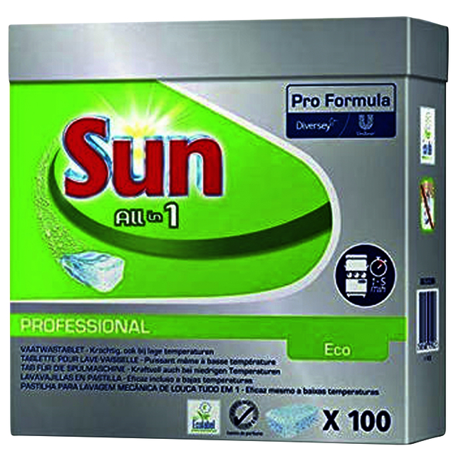 Vaatwastabletten Sun All-in-one Eco 100 stuks