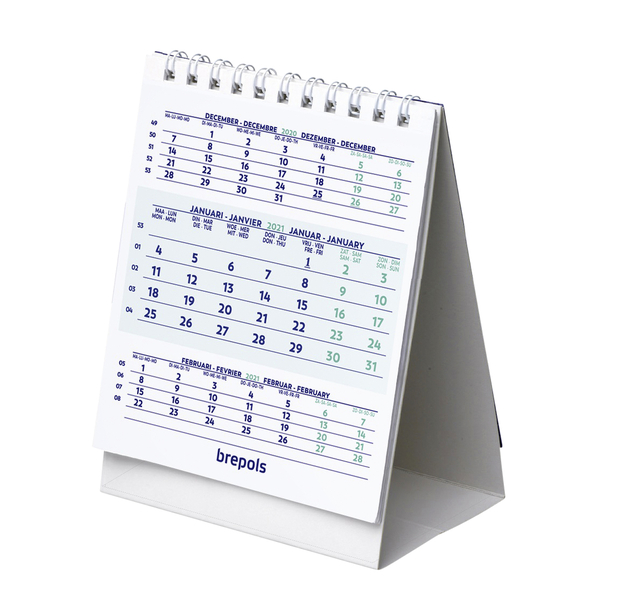 3-Maandsbureaukalender 2025 Brepols 10.5x13cm