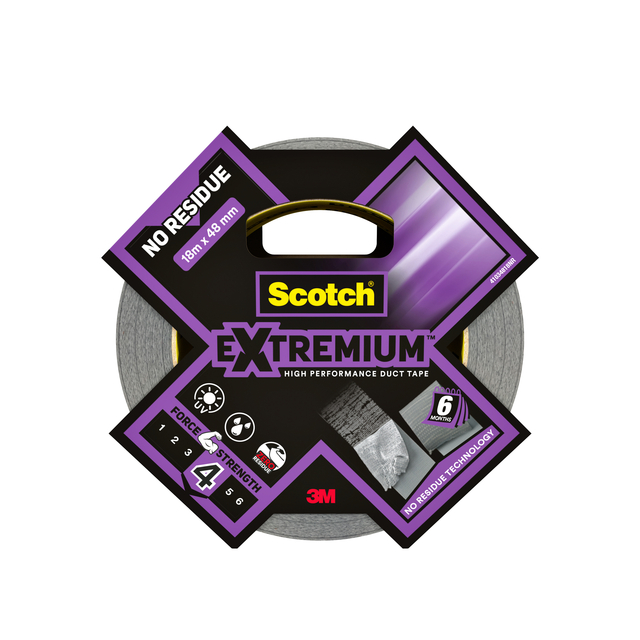 Ruban adhésif Scotch Extremium no Residue 18,2mx48mm gris