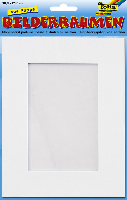 Cadre photo Folia 166x216mm carton blanc