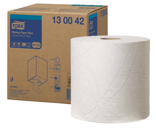 Papier d'essuyage Tork W2 Plus Premium 130042 2 épaisseurs 750 feuilles blanc