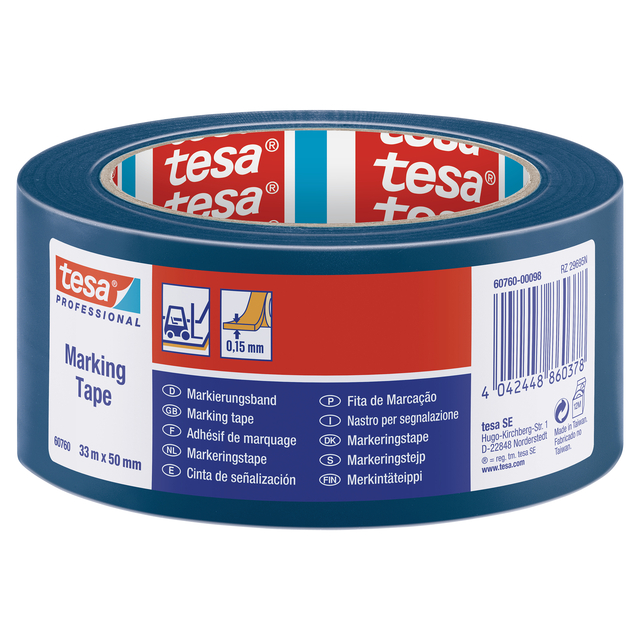 Markeringstape tesa® Professional 60760 PV1 50mmx33m blauw