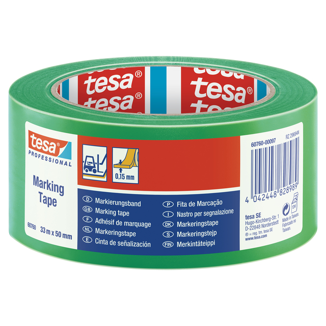 Ruband de marquage tesa® Professional 60760 PV1 33mx50mm vert