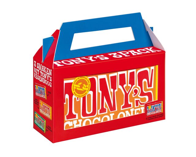 Chocolat Tony's Chocolonely Rainbouw Classic 3 tablettes 180g