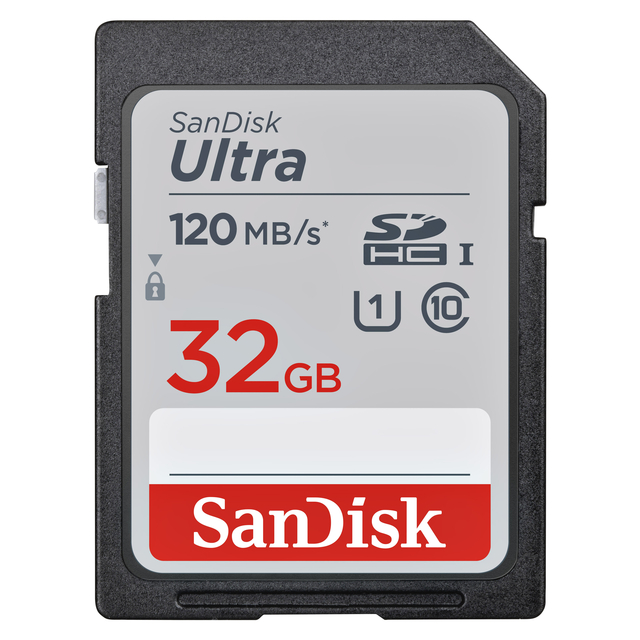 Carte mémoire Sandisk SDHC Ultra 32Go Class 10/UHS-I/120Mo/s)