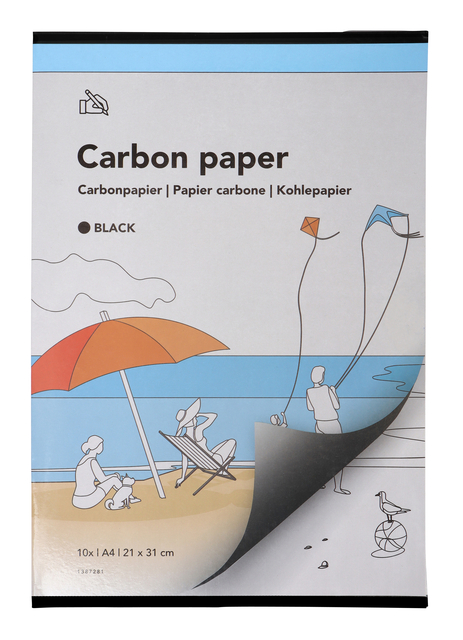 Papier carbone Qbasic A4 21x29,7cm 10 feuilles noir