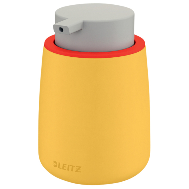 Handzeepdispenser Leitz Cosy voor handzeep 300ml geel