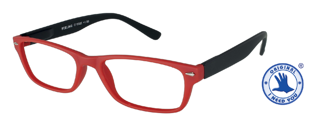 Lunettes de lecture I Need You +1.50 dpt Feeling rouge-noir