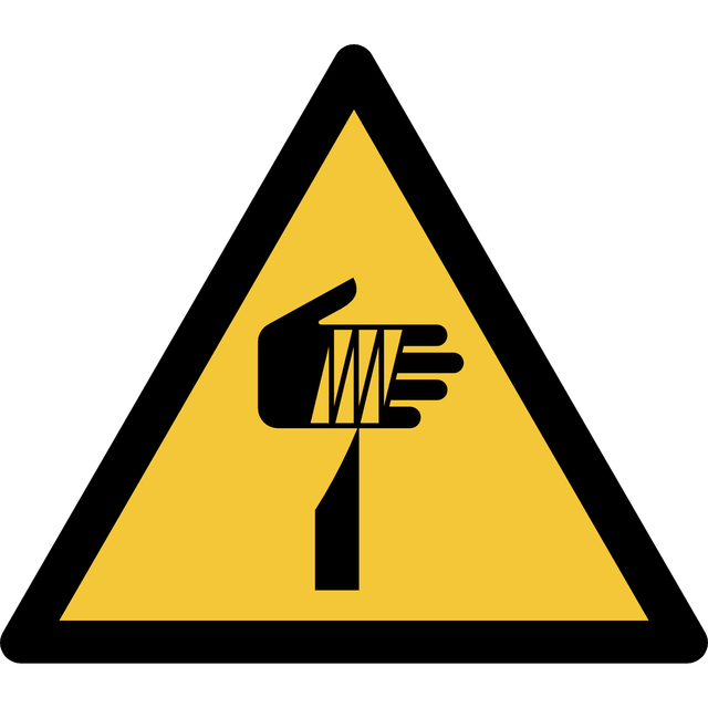 Pictogram bordje Djois Waarschuwing: scherpe elementen  200x176mm  Geel