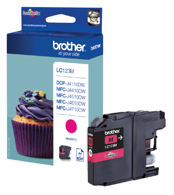 Inktcartridge Brother LC-123M rood