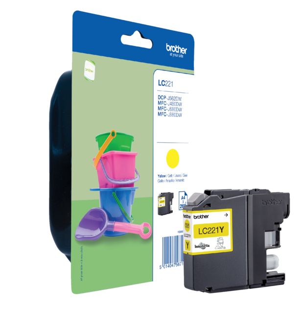 Inktcartridge Brother LC-221Y geel