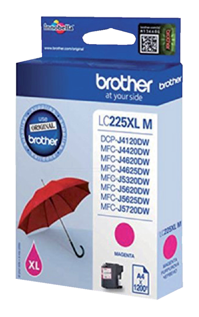 Inktcartridge Brother LC-225XLM rood