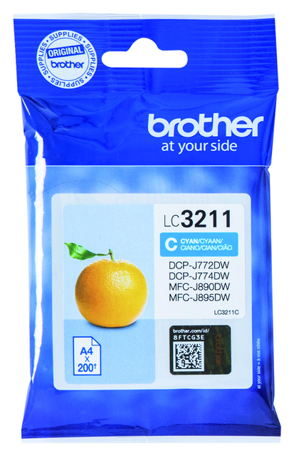 Inktcartridge Brother LC-3211C blauw