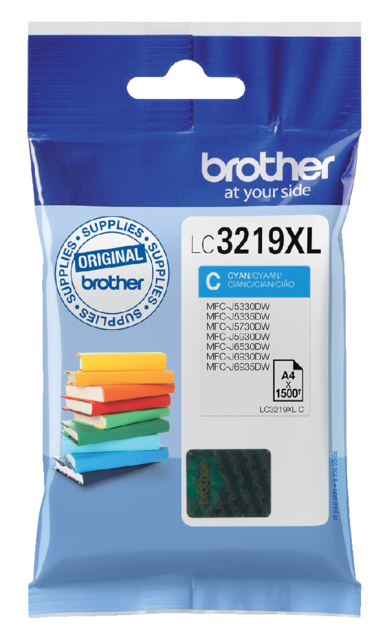 Cartouche d’encre Brother LC-3219XLC bleu