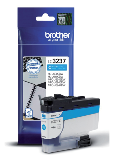 Cartouche d'encre Brother LC-3237C bleu