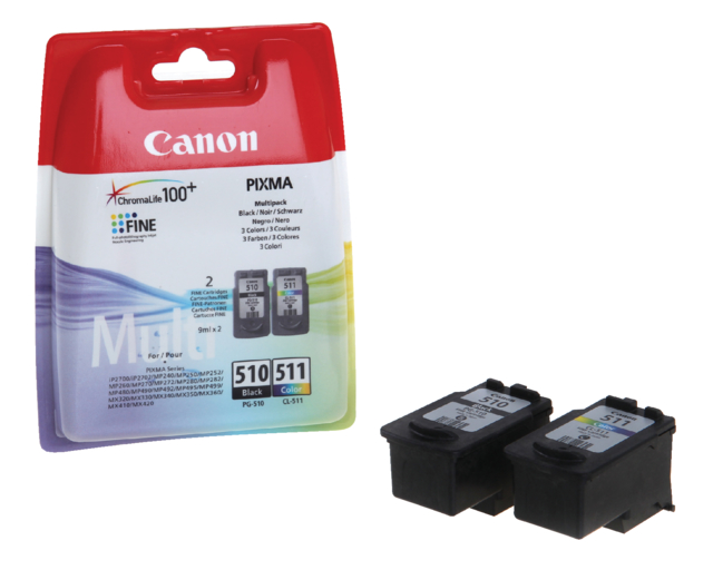 Inktcartridge Canon PG-510 + CL-511 zwart + kleur