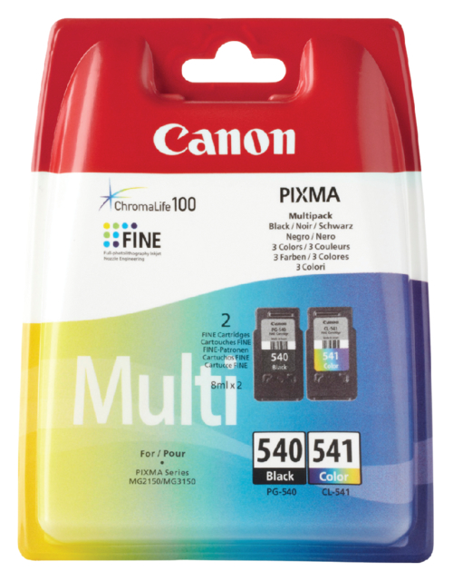 Inktcartridge Canon PG-540 +  CL-541 zwart + kleur