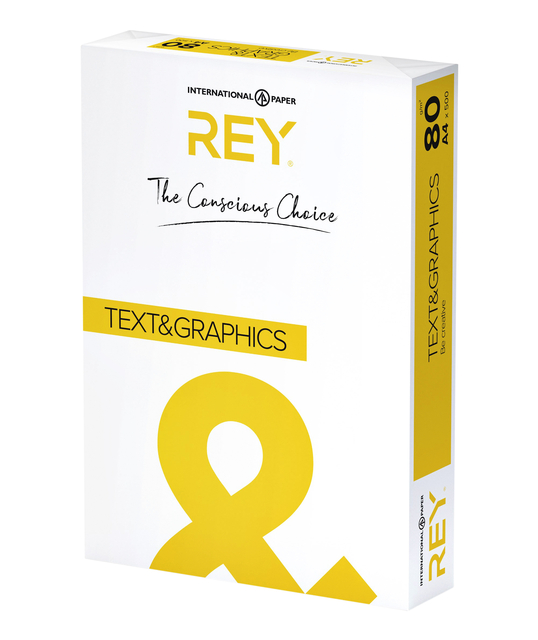 Papier copieur Rey Text & Graphics A4 80g blanc 500 feuilles