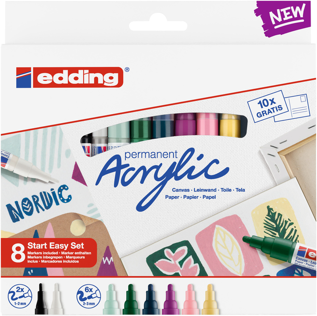 Marqueur acrylique edding kit starter petit Scandinavie