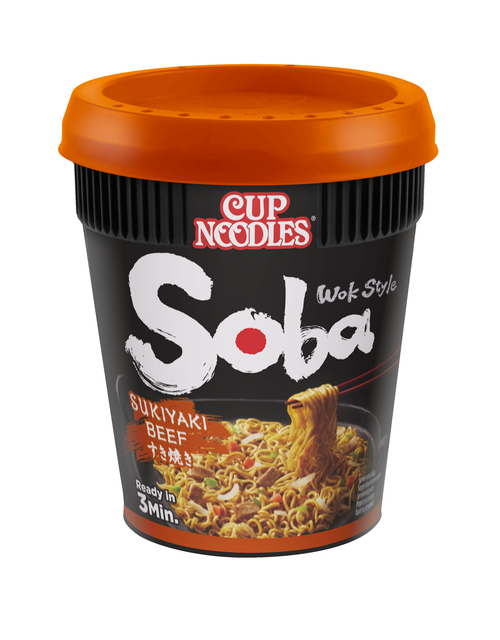 Noodles Nissin Soba sukiyaki beef cup