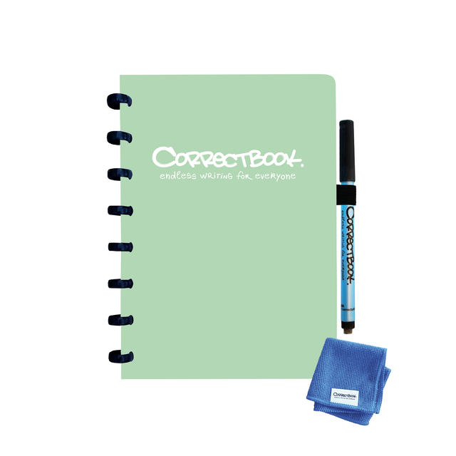 Notitieboek Correctbook A5 blanco 40blz misty mint