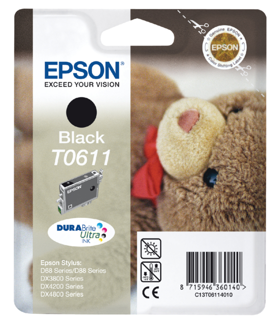 Cartouche d’encre Epson T0611 noir