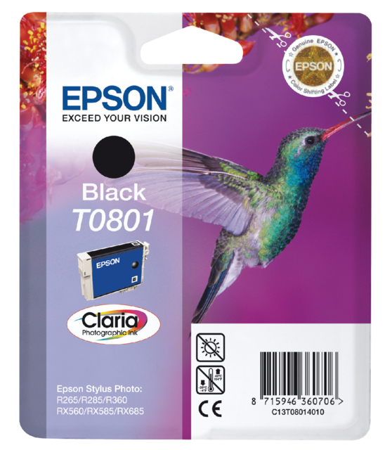 Cartouche d’encre Epson T0801 noir