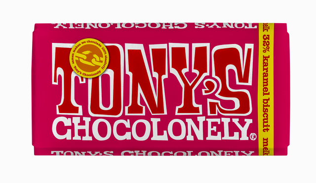 Chocolat Tony's Chocolonely lait caramel biscuit 180g