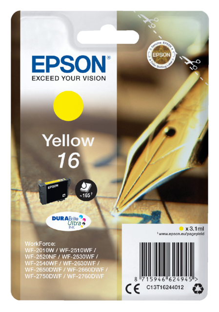 Inktcartridge Epson 16 T1624 geel