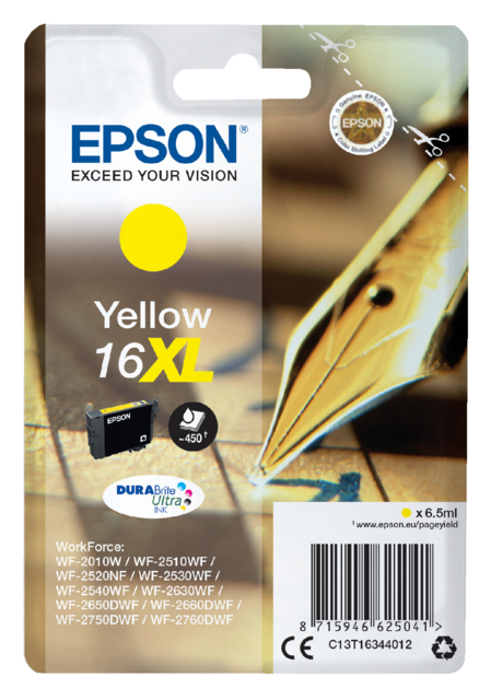 Inktcartridge Epson 16XL T1634 geel