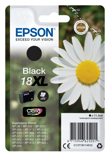 Cartouche d’encre Epson 18XL T1811 noir