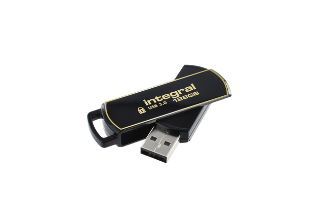 USB-stick Integral 3.0 Secure 360 128GB zwart