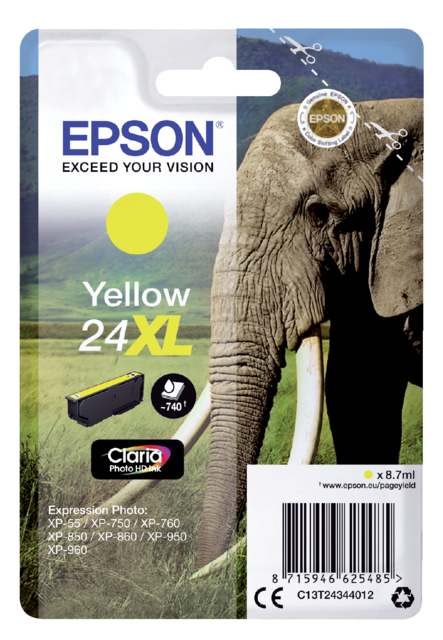 Cartouche d'encre Epson 24XL T2434 jaune