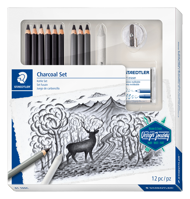 Set fusain Staedtler Design Journey 12 pièces