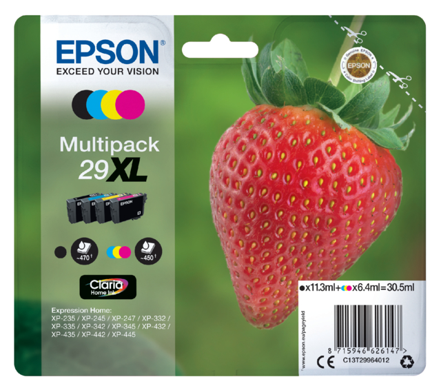 Inktcartridge Epson 29XL T2996 zwart + 3 kleuren