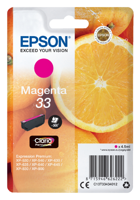 Inktcartridge Epson 33 T3343 rood