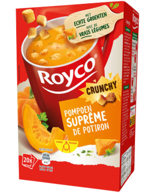 Soep Royco pompoen Supreme met croutons 20 zakjes