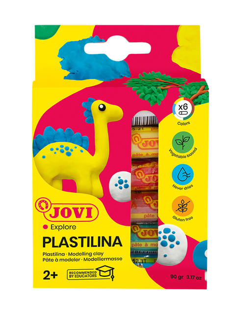 Pâte à modeler Jovi Plastakina 15g couleurs standard